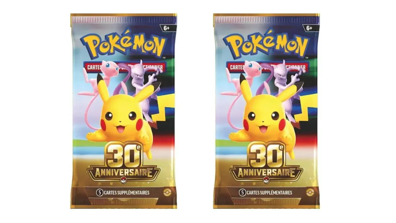 LOT DE 2 BOOSTERS POKÉMON 30 ANS 30C - FR