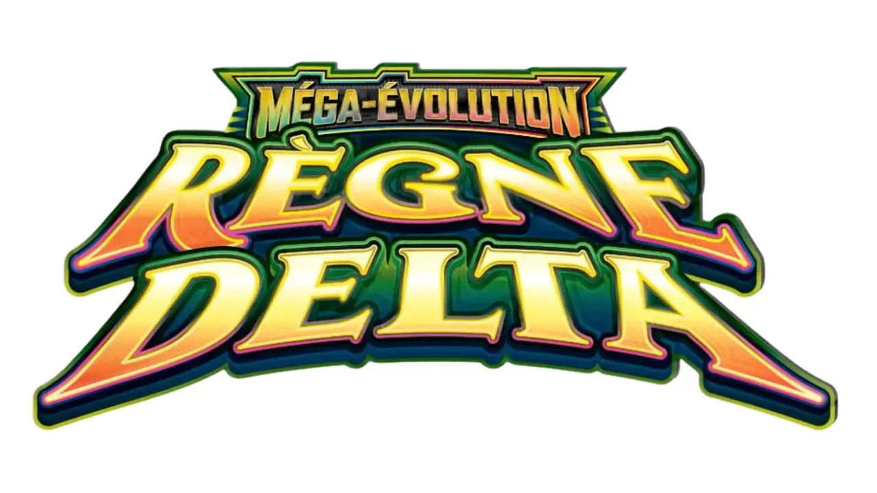 Logo Pokémon Méga-évolution Règne Delta ME06 chez Cravariste
