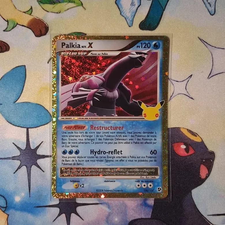 Carte Pokémon 30 ans Reprint de Palkia Niv.X 106/106 - FR