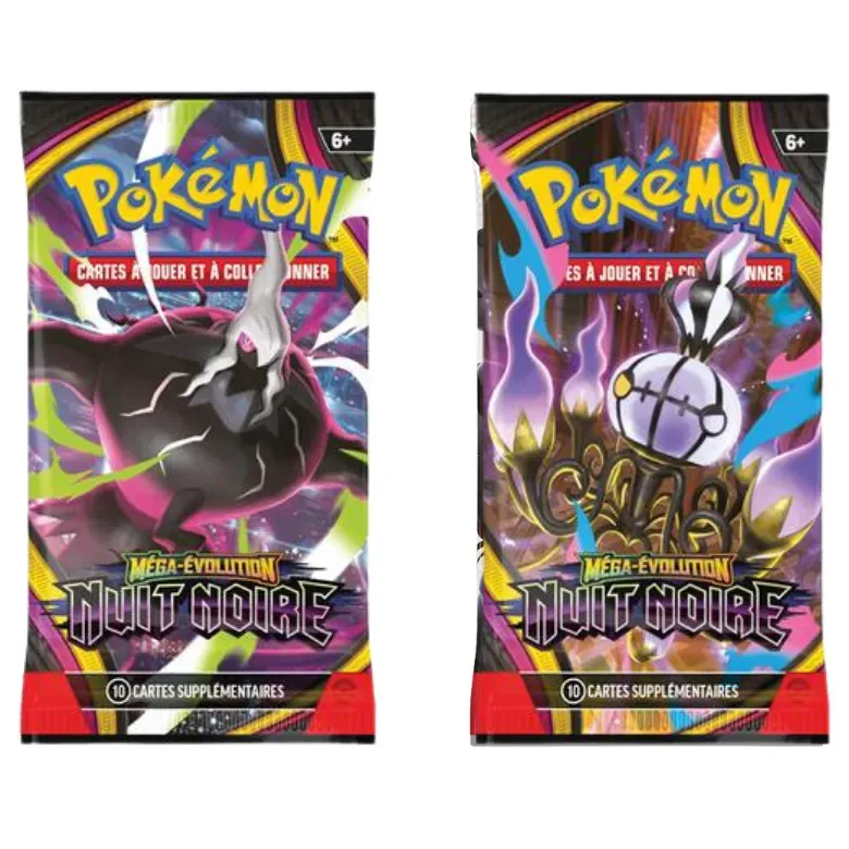 2 BOOSTERS POKÉMON NUIT NOIRE ME05 - FR