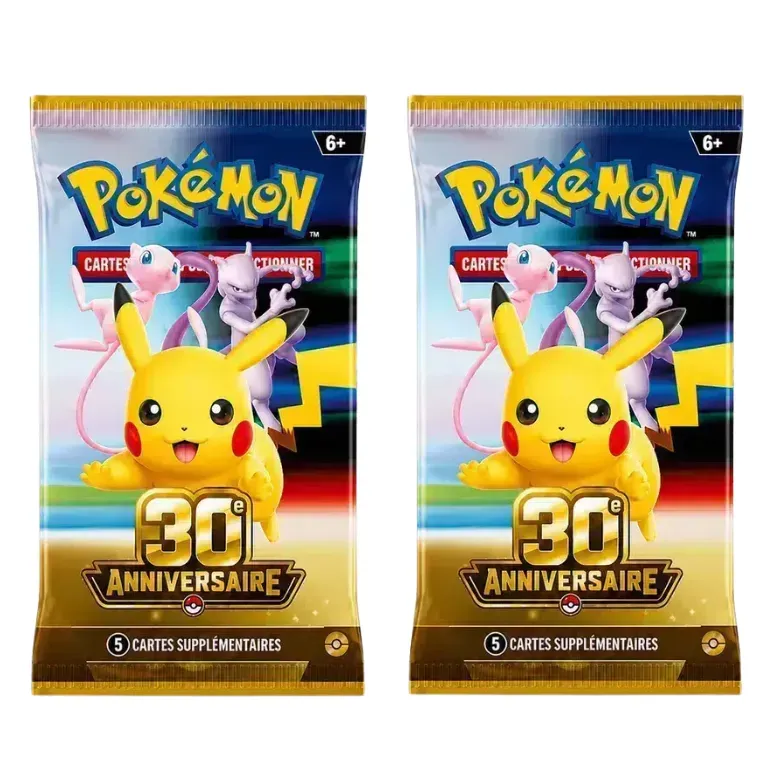 LOT DE 2 BOOSTERS POKÉMON 30 ANS - FR